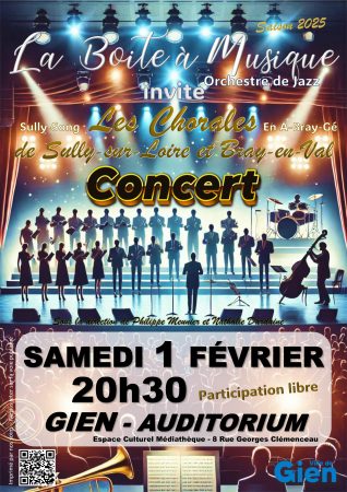 Concert : La Boite à Musique invite les Chorales de Sully-sur-Loire et Bray-en-Val