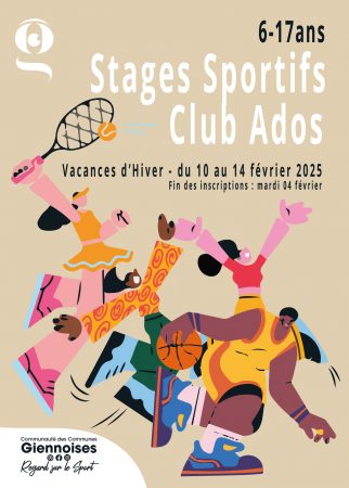 Inscription Club Ados et Stages Sportifs pour les vacances de février